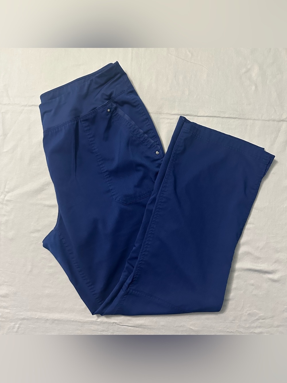 Healing Hands Purple Label Tori 9133 Scrub Pants Women XL Royal Blue Yoga Waist
